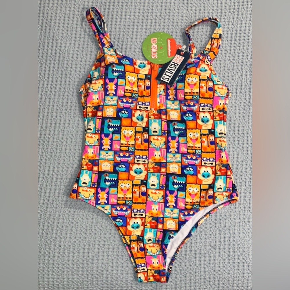RSVLTS Nickelodeon 90s Women's one piece swimsuit.
Size 2XL‎